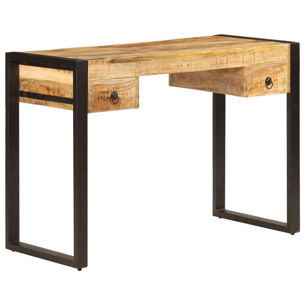 Petromila vidaXL Stôl z mangovníkového dreva s 2 zásuvkami 110x50x77 cm